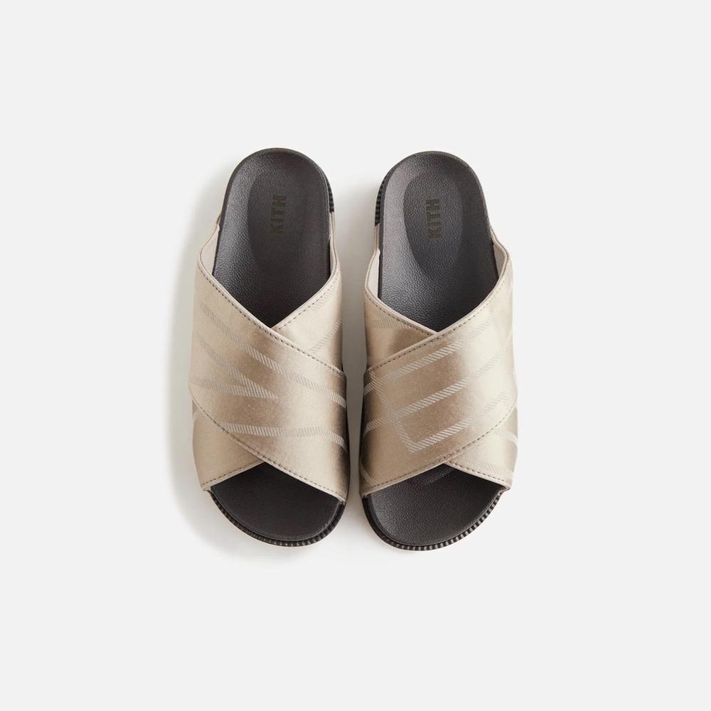 KITH Large Monogram Criss Cross Slides